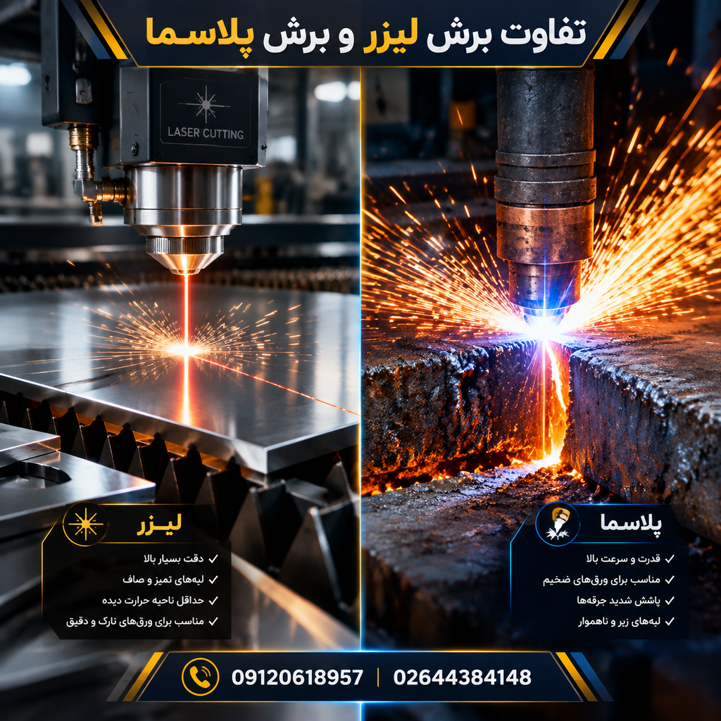 تفاوت برش لیزر و برش پلاسما